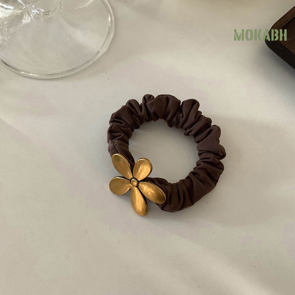 Dây Cột Tóc Đuôi Ngựa Họa Tiết Bông Hoa Thiết Kế Tối Giản Tinh Tế Dùng Hàng Ngày