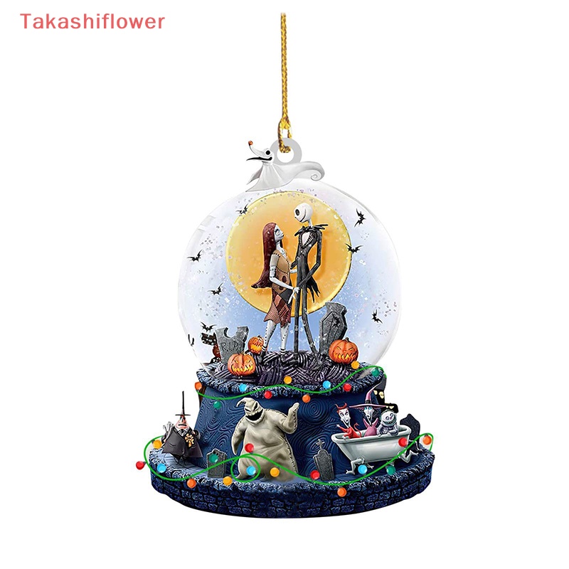 Phụ Kiện Trang Trí Cây Thông Giáng Sinh Bằng Acrylic Hai Mặt Họa Tiết Hoạt Hình Sáng Tạo