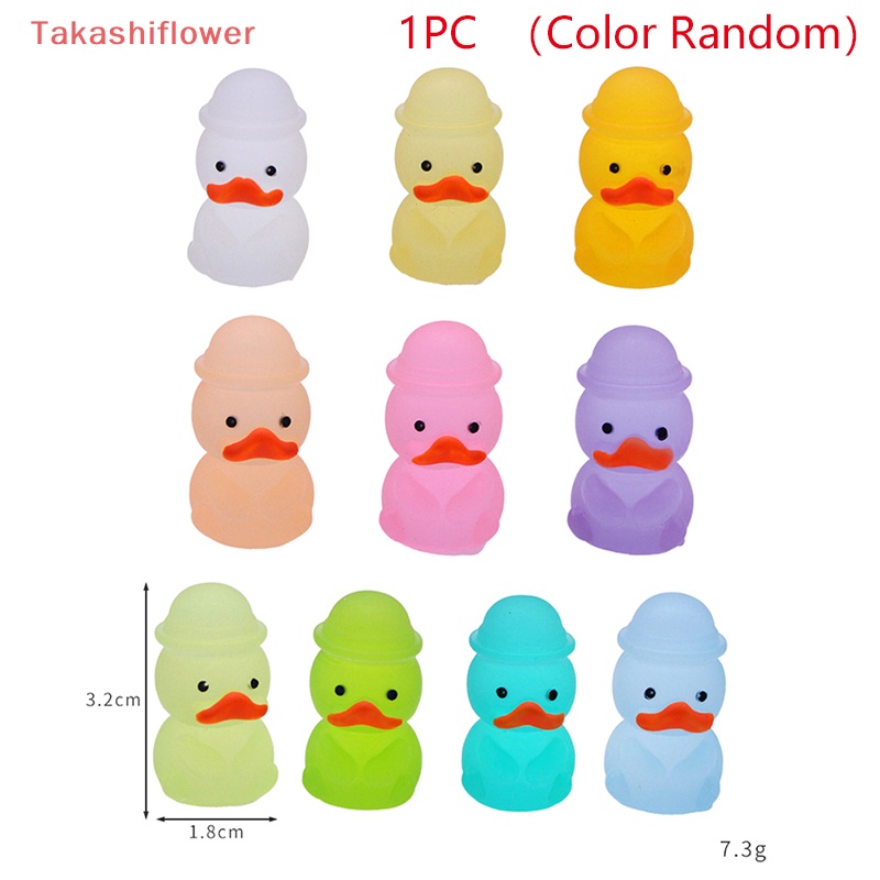 (Takashiflower) Búp Bê Vịt Hoạt Hình Nhiều Màu Sắc Phát Sáng Dùng Để Trang Trí