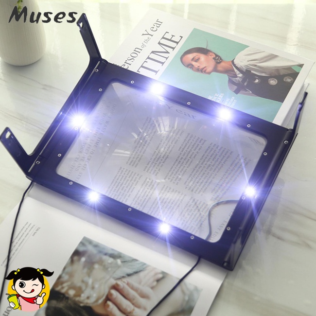 Kính Lúp Để Bàn Với 6 Đèn Led Chuyên Dụng Cho Đọc Sách