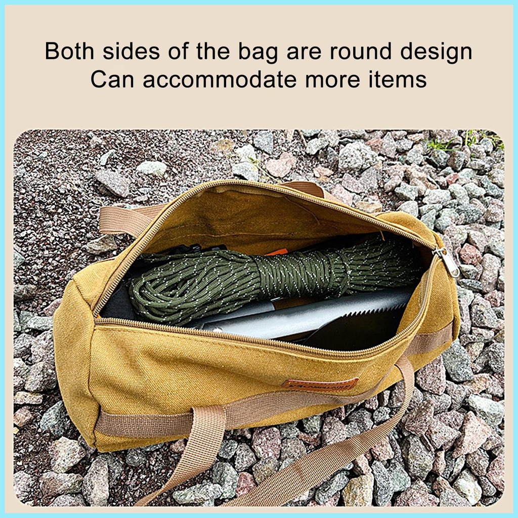 Túi Canvas Đựng Dụng Cụ Làm Móng / Cọc Cắm Đất Tiện Dụng