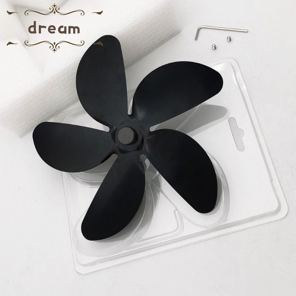 【DREAMLIFE】Enjoy Maximum Heat Distribution with Our 5 Blade Aluminum Alloy Fireplace Fan Blade