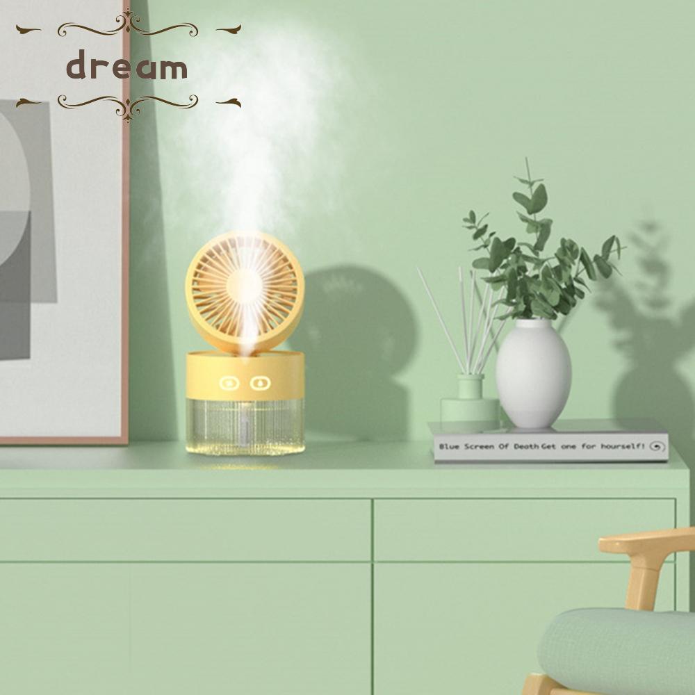 【DREAMLIFE】Fan usb small fan desktop fan folded spray humidification cold wind Brand New