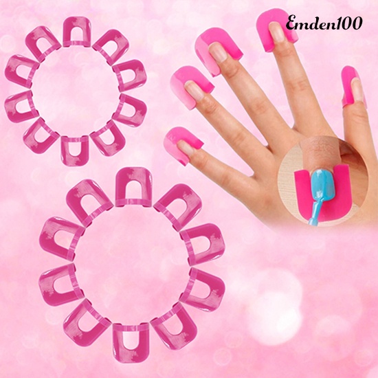 Bộ 100 / 26 Kẹp Nhựa Chống Lem Khi Sơn Móng Tay + 1 Miếng Dán