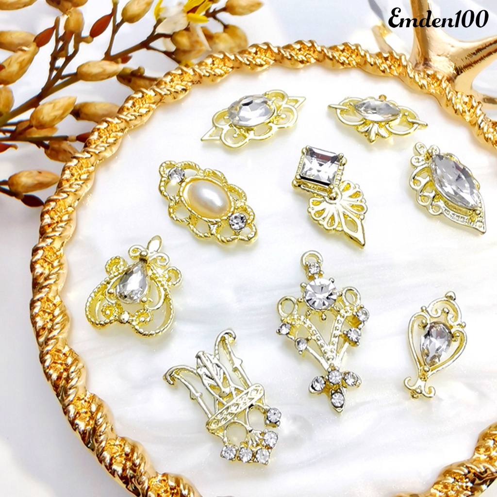 Set 100 Hạt Pha Lê 3D Nhiều Màu Sắc Trang Trí Móng Tay