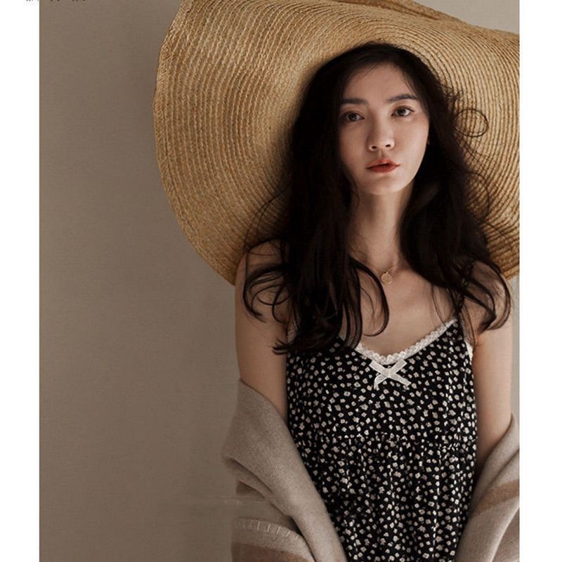 Đầm Ngủ Hai Dây Mỏng Mùa Hè Có Đệm Ngực Gợi Cảm Có Thể Mặc Ở Nhà Cho Nữ