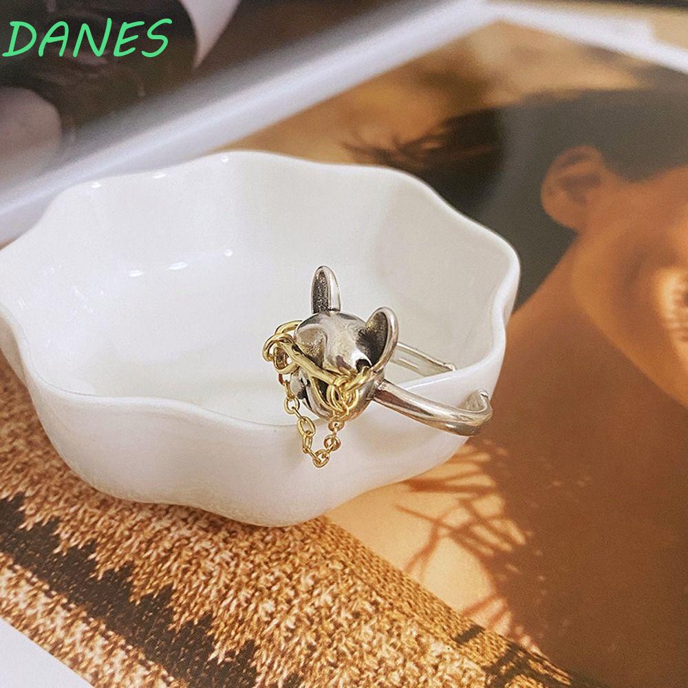 Khuyên Tai Hở Bằng Hợp Kim Đồng Hình Chó Bull Dễ Thương