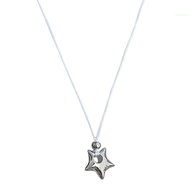 Vòng Cổ Choker Dây Bện Mặt Ngôi Sao Ngọt Ngào Phong Cách Hip Hop Punk Cho Nữ