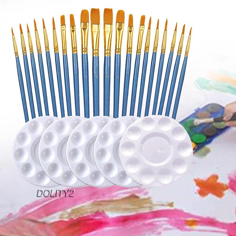 Set 2 / 25 Cọ Vẽ Tranh Sơn Dầu / Màu Nước Bằng Acrylic Tiện Dụng