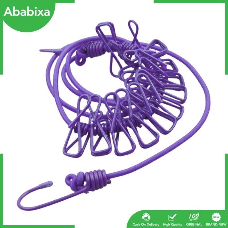 [Ababixa] Dây Phơi Quần Áo Co Giãn Có Thể Thu Gọn Cho Khách Sạn / Cắm Trại / Đi Biển