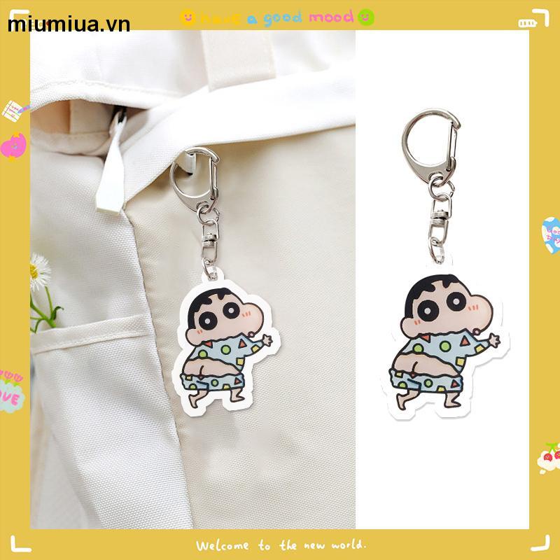 miumiuaMóc Khóa Hình Cậu Bé Bút Chì Shin-chan Bằng Acrylic Trong Suốt Dễ Thương