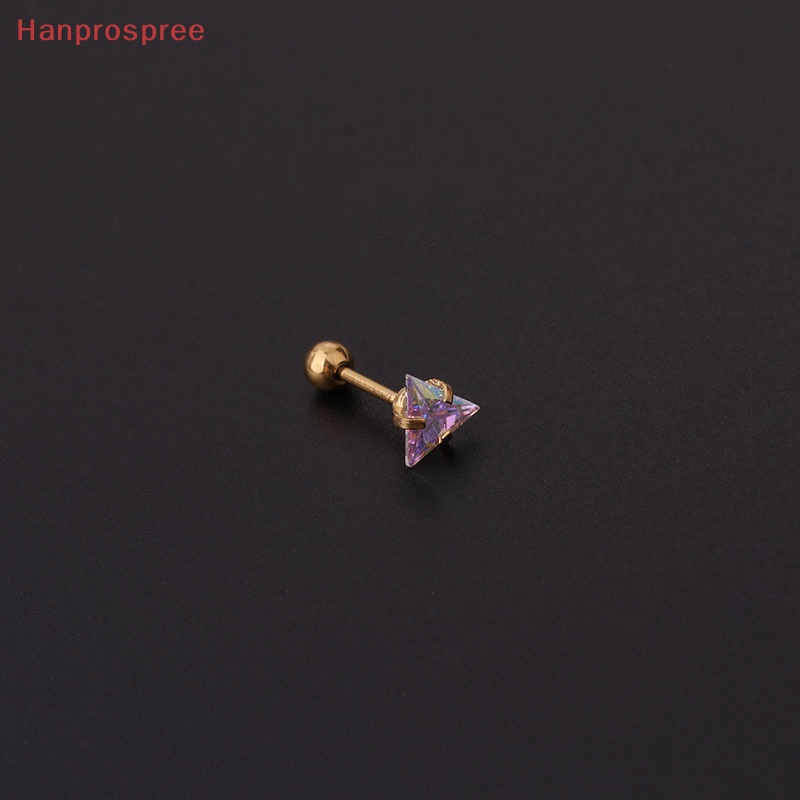 1 Khuyên Tai Xoắn Ốc Đính Đá Zircon Nhiều Màu Cho Nữ