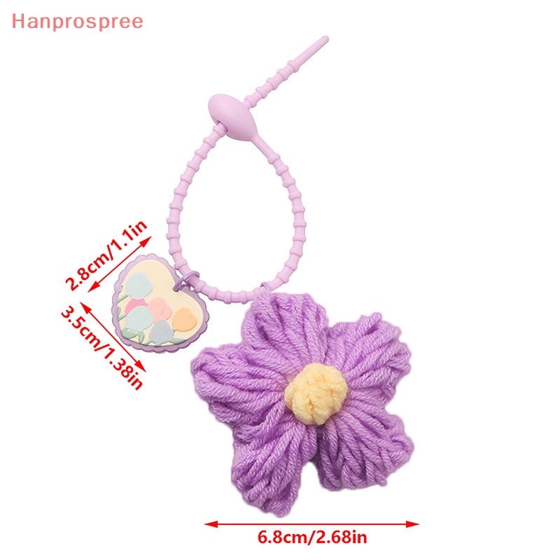 Hanprospree > Móc Khóa Hình Hoa Đan Len Dễ Thương Sáng Tạo Trang Trí Túi Xách