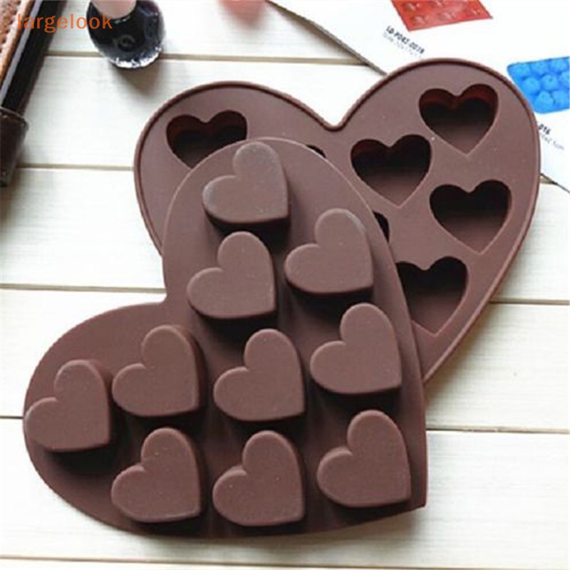 Khuôn Silicone Làm Bánh / Xà Phòng Hình Trái Tim DIY