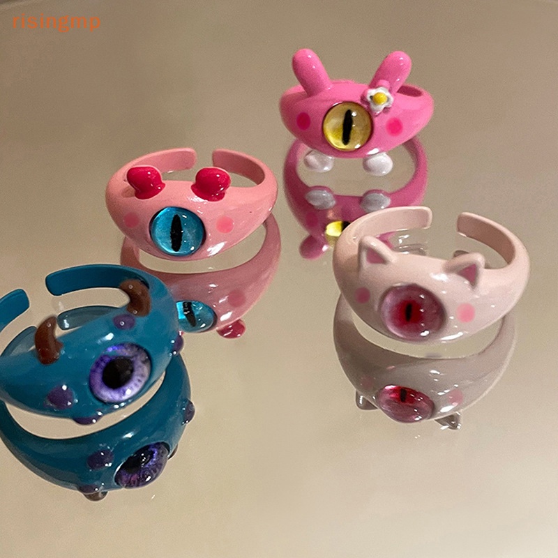 Nhẫn Hở Hình Mắt Mèo Dễ Thương Có Thể Điều Chỉnh Cho Nam Nữ