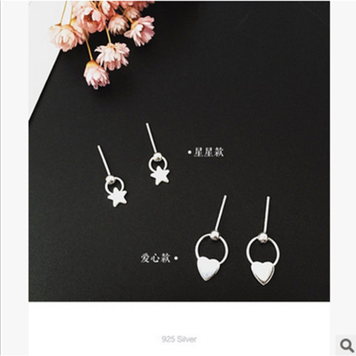 Bông Tai Mạ Bạc 925 Hình Ngôi Sao Nhỏ Xinh Xắn Phong Cách Hàn Quốc B0001 113