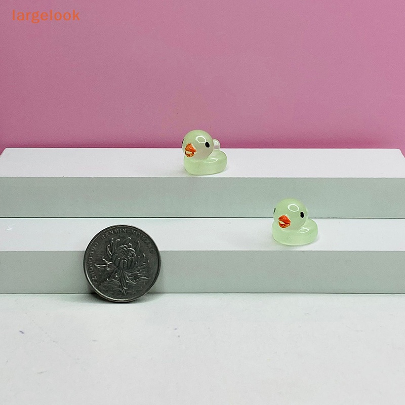 Bộ 5 Kẹp Tóc Hình Chú Vịt Bằng Resin Màu Dạ Quang Xinh Xắn Dùng Trang Trí Sổ Tay / Đồ Bơi