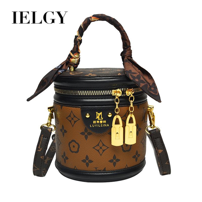 Túi Xách bucket Hình Trụ In Họa Tiết Cổ Điển Thời Trang Cho Nữ