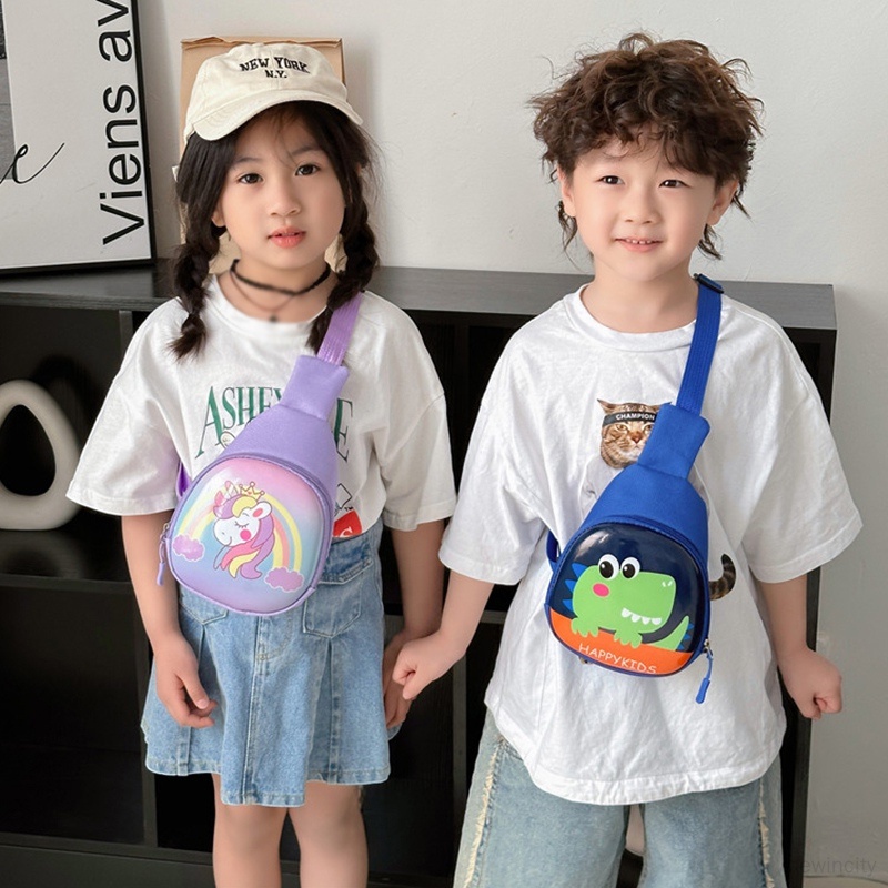 Túi Đeo Chéo Ngực Họa Tiết Hoạt Hình Kiểu Hàn Quốc Thời Trang Cho Bé