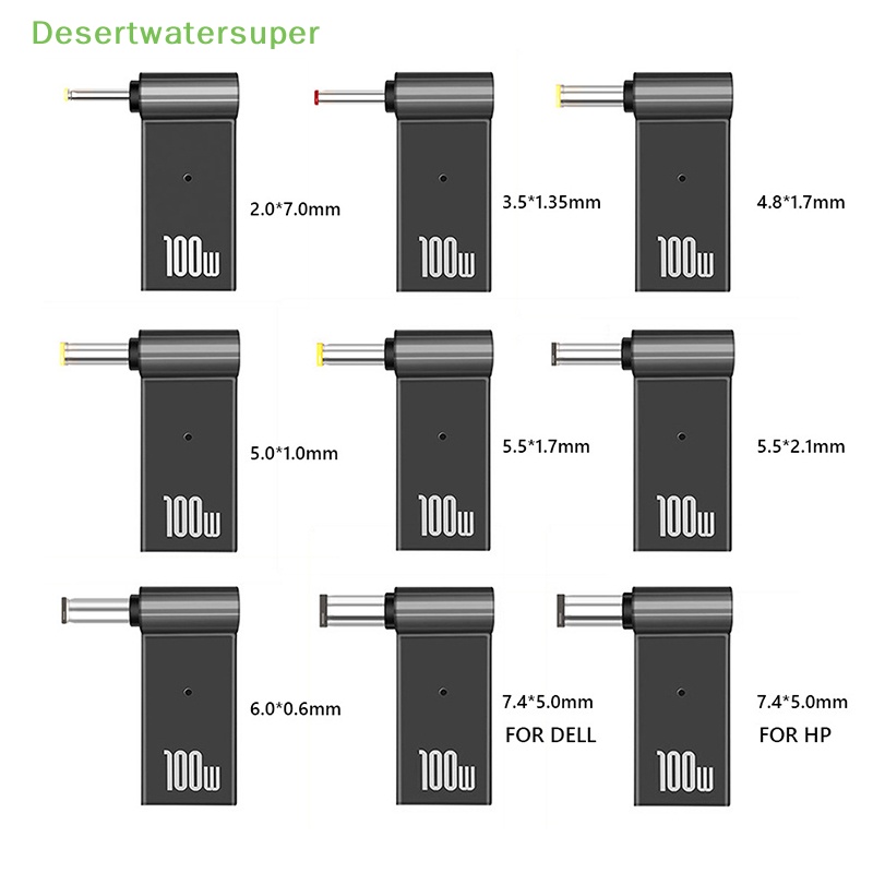 Giắc Chuyển Đổi 100W 5A PD Từ DC Sang Type C Femal 5.5 / 7.4 Cho Dell / HP / ASUS Laptops