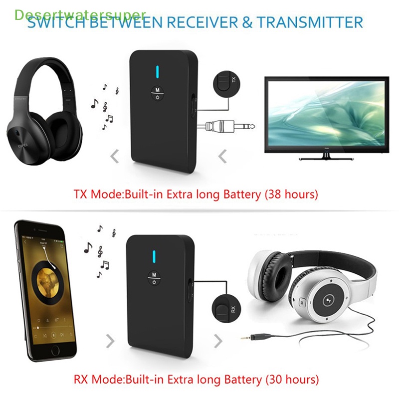 Thiết Bị Truyền Nhận Tín Hiệu Bluetooth 5.0 2 Trong 1 APTX Cho Mp3 Stereo Music 3.5mm AUX
