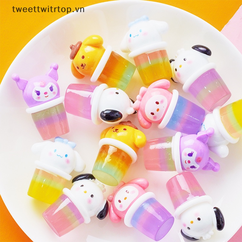 Trtop Dây Xích Resin Ba Chiều Màu Macaron Hình Động Vật Hoạt Hình Dễ Thương Làm Móc Khóa Điện Thoại Di Động DIY