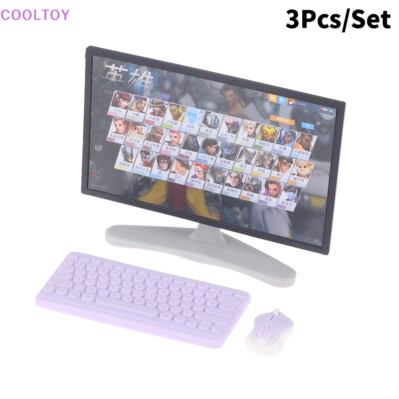 Set 3 Mô Hình Chuột Và Bàn Phím Tỷ Lệ 1: 12 Trang Trí Nhà Búp Bê