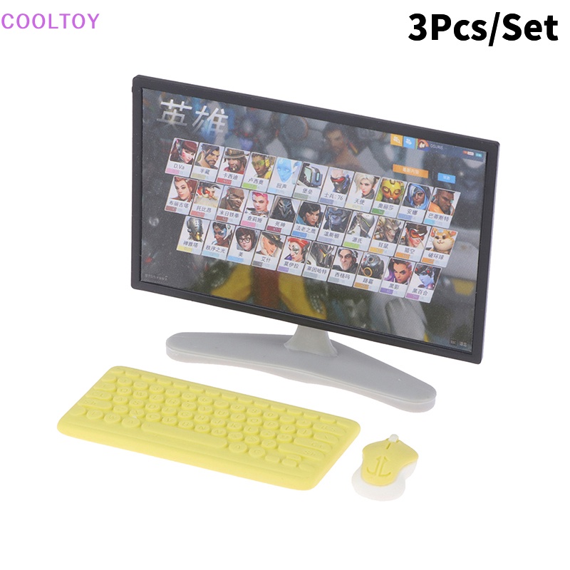 Set 3 Mô Hình Chuột Và Bàn Phím Tỷ Lệ 1: 12 Trang Trí Nhà Búp Bê