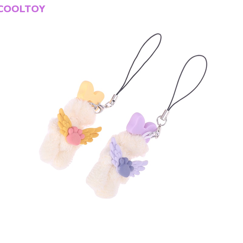 Cooltoy Móc Khóa Điện Thoại / Túi Xách / Móc Khóa Hình Cánh Gấu Nhồi Bông Thủ Công DIY Đáng Yêu