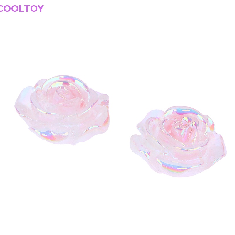 Bộ 2 Mô Hình Hoa Hồng Dạ Quang Mini Bằng Nhựa Resin Trang Trí Nhà Cửa Sân Vườn DIY