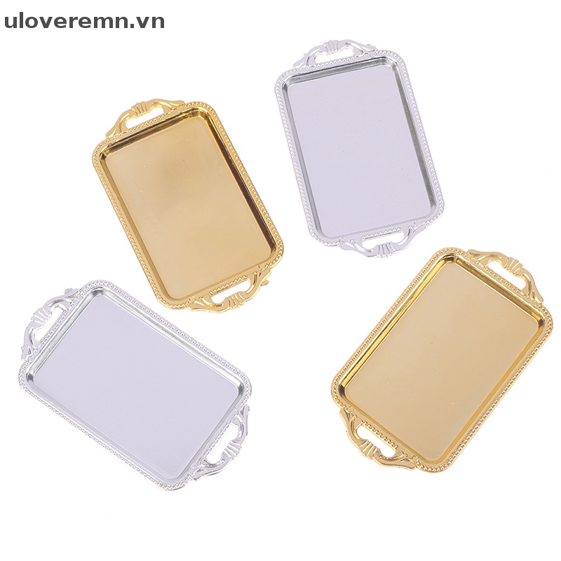 Bộ 2 Khay Trà Mini Bằng Nhựa Trang Trí Nhà Búp Bê