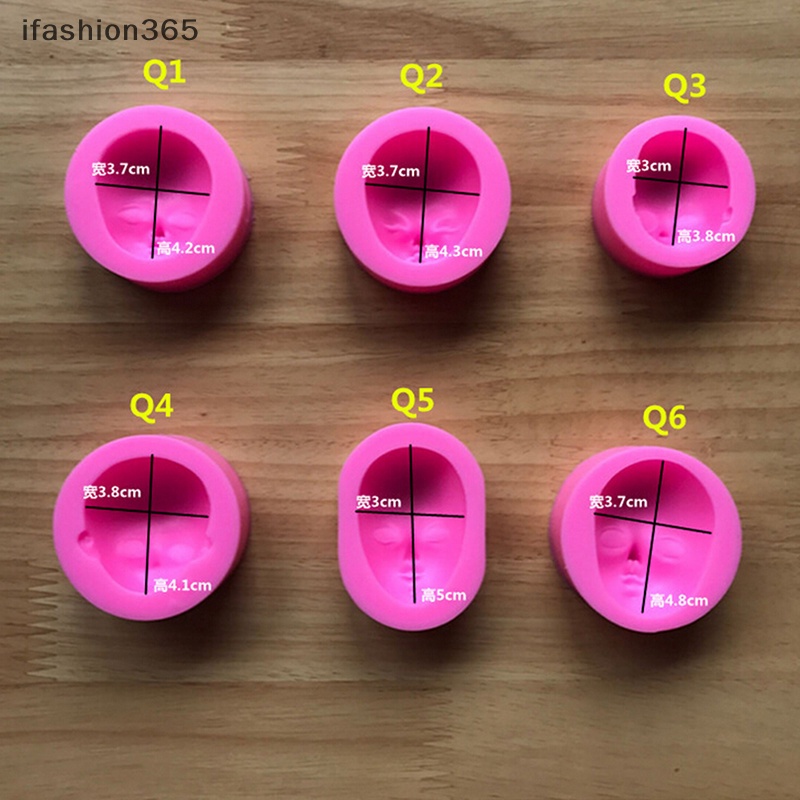 1 Khuôn Silicon Làm Xà Phòng / Sô Cô La Handmade Hình Mặt Em Bé Thời Trang ifashion365