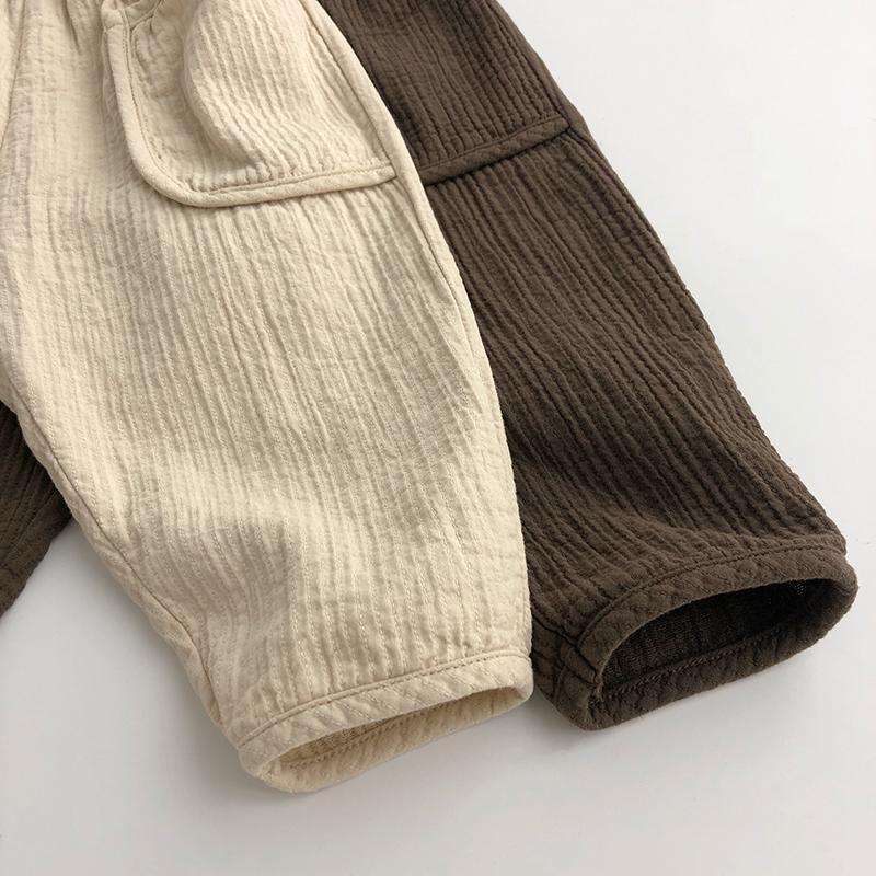 MNGRL Quần Ống Rộng Jogger Linen Mềm Mát Thoải Mái Mùa Hè Cho Bé Gái Bé Trai