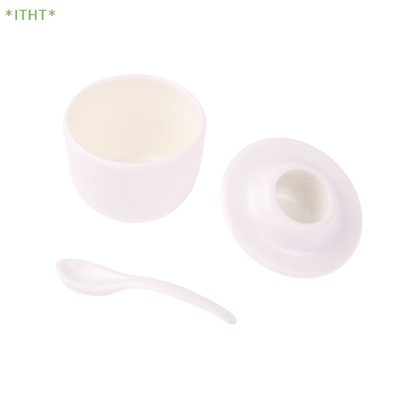 1 Bộ Nồi Nấu Ăn Hình Tròn Kèm Nắp Và Muỗng Tỉ Lệ 1: 12 Trang Trí Nhà Búp Bê Mới