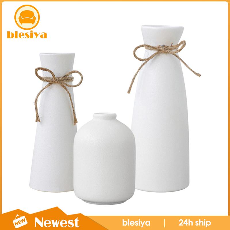 [Blesiya] Bộ 3 Bình Hoa Sứ Để Bàn Phong Cách Phật Giáo Bắc Âu