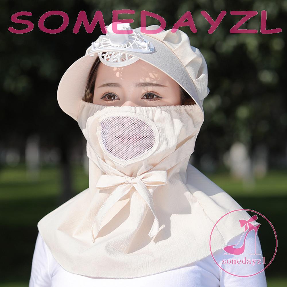 Mũ Chống Nắng Uv Có Quạt Điều Chỉnh Được Phong Cách Mới Nhất Dành Cho Bạn Nữ Lái Xe / Câu Cá