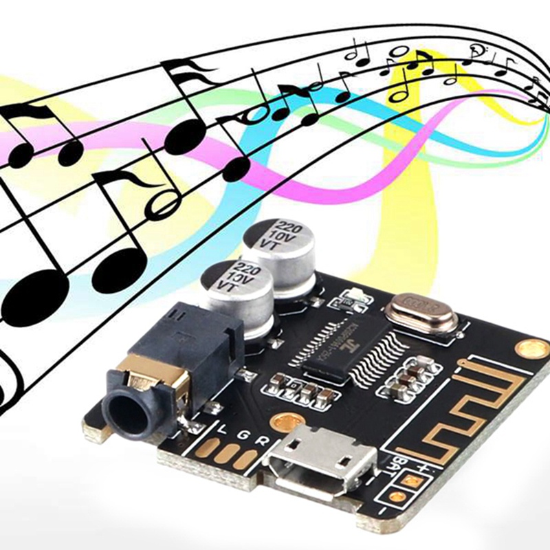 Bảng Mạch Khuếch Đại Âm Thanh Bluetooth + Cáp AUX MP3 Chuyên Dụng Cho Xe Hơi