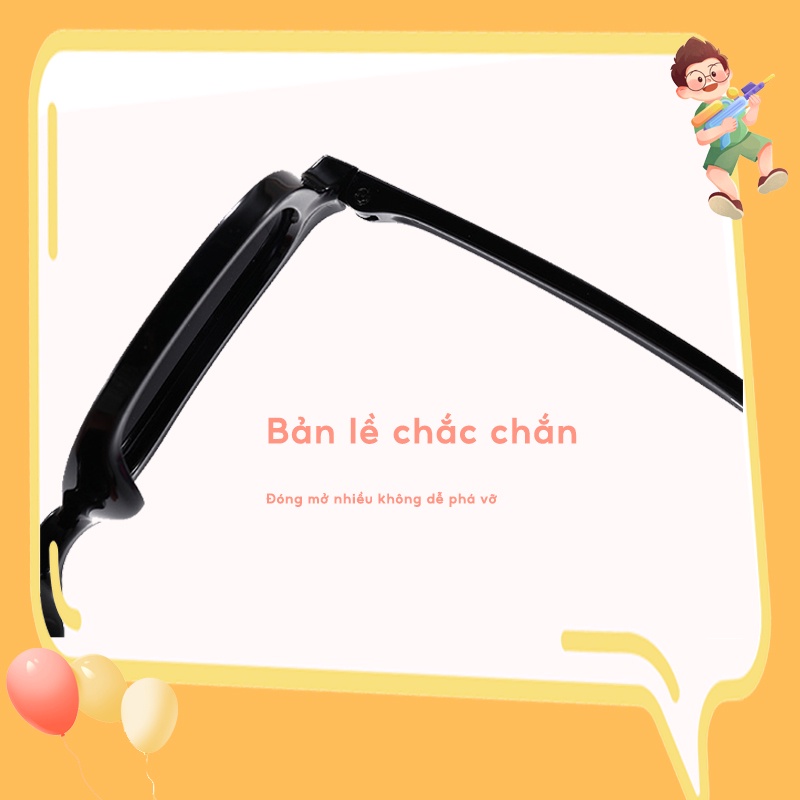 Kính mát phân cực CHARMRAY gọng vuông silicon thoải mái cho bé trai và bé gái