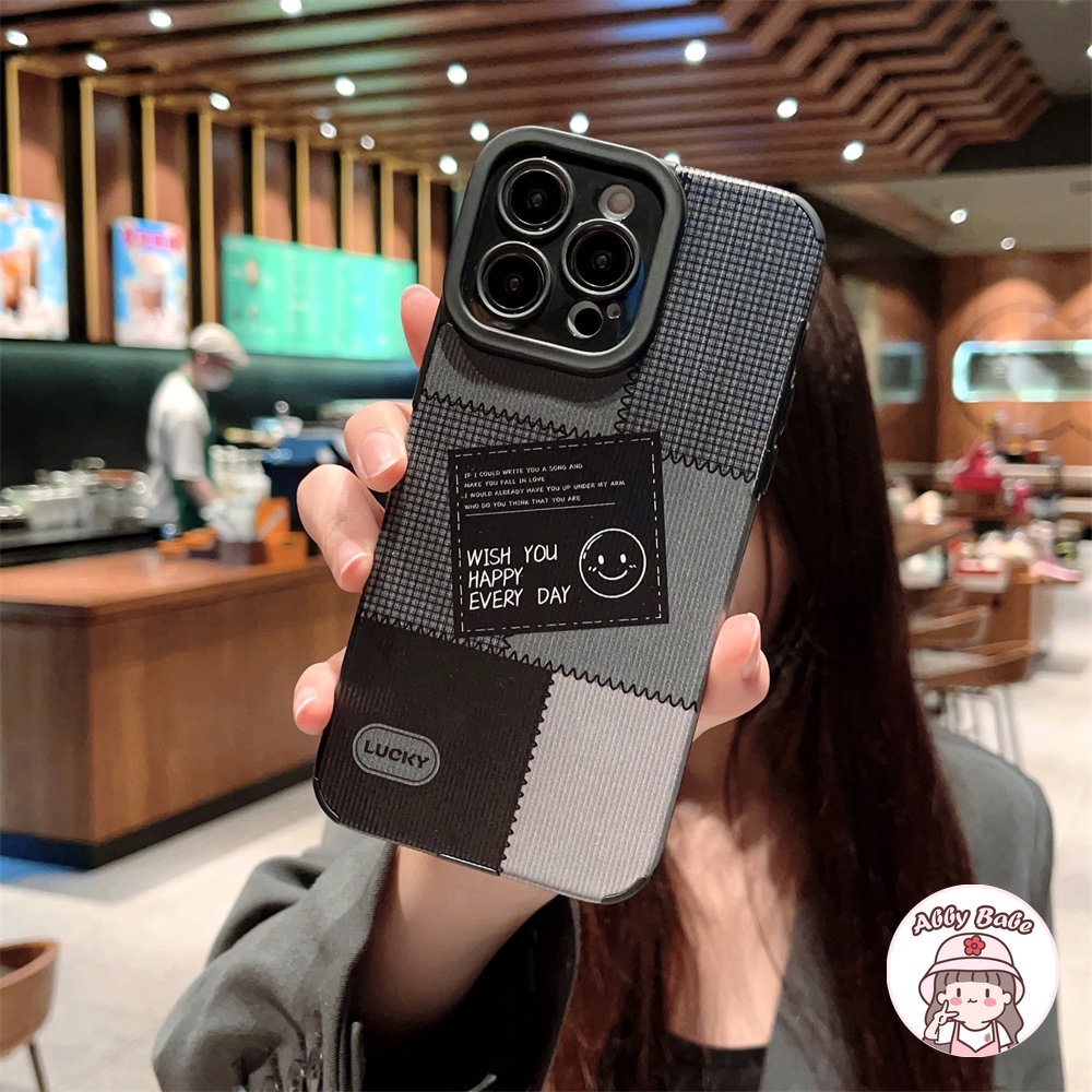 Ốp Điện Thoại Da Giả Viền TPU Dẻo Màu Đen Nhám Thời Trang Chống Bụi Bẩn Cho IPhone 14 Pro Max 11 12 11 Pro Max X 7Plus