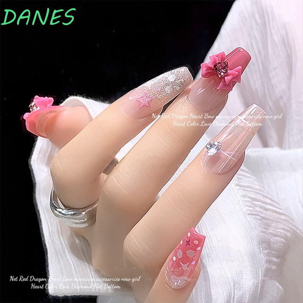 Hạt Charm 3D Đính Móng Tay|Phụ Kiện Trang Trí Móng Tay Nghệ Thuật Màu Trắng Đen