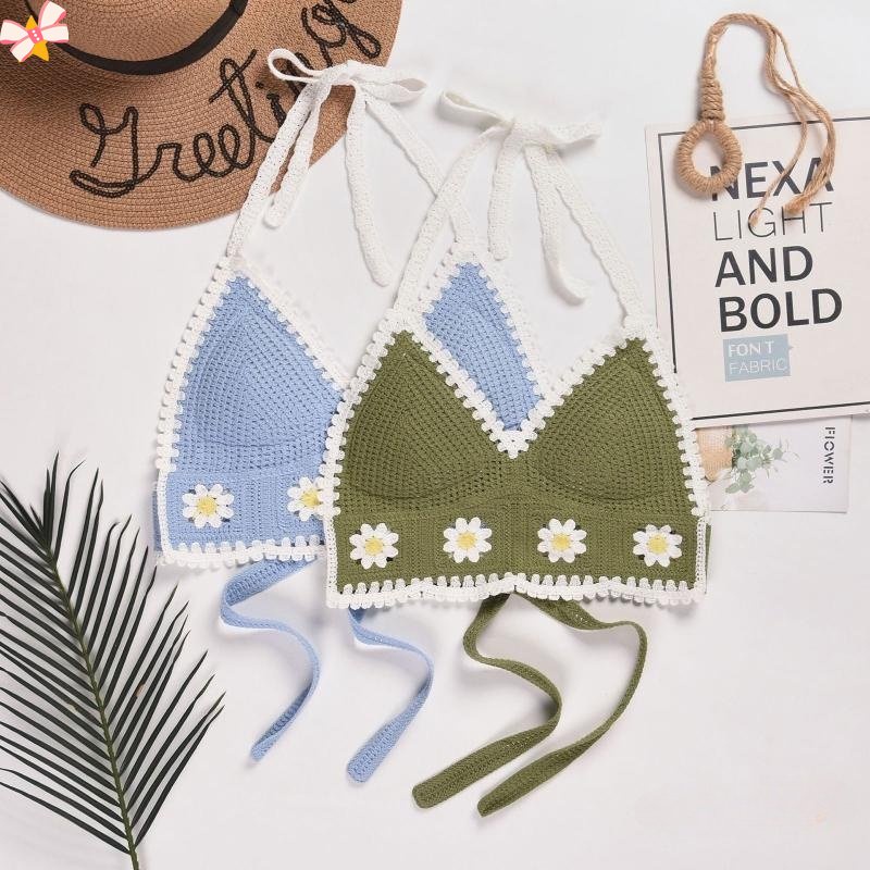 Áo Hai Dây Dệt Kim Có Mút Đệm Thời Trang Mùa Hè Cho Nữ JP6