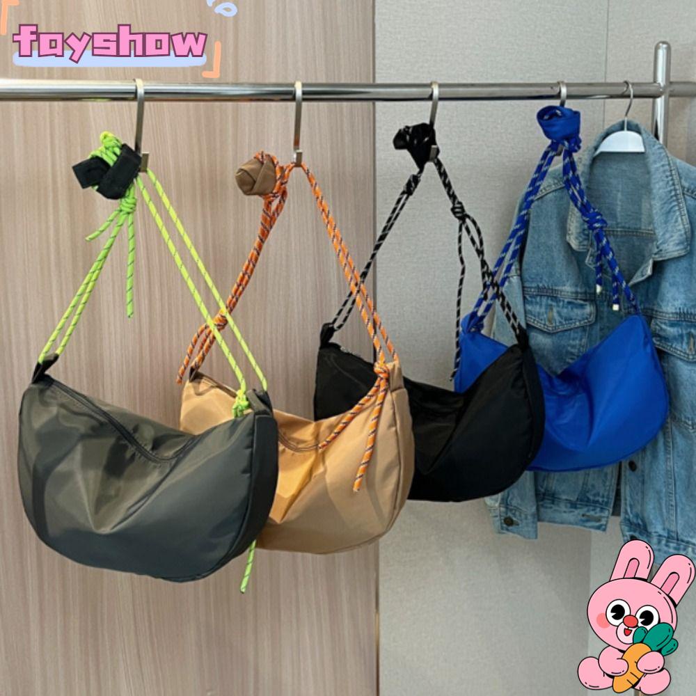 Túi Đeo Vai Bằng Vải Nylon Màu Sắc Đơn Giản