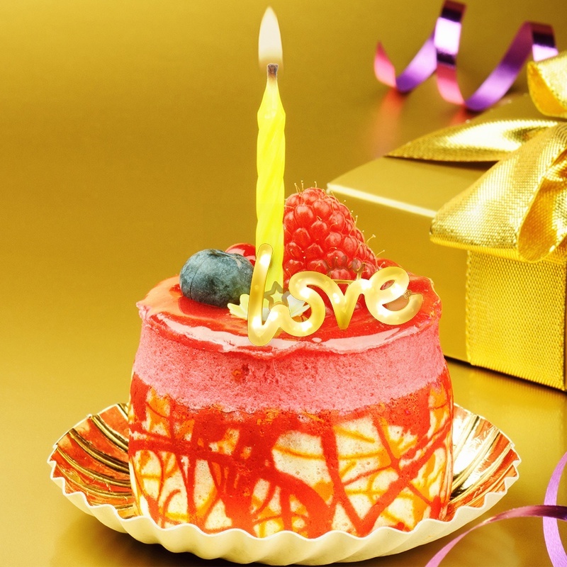 Đèn LED Hình Vương Miện Trang Trí Bánh Kem Lãng Mạn