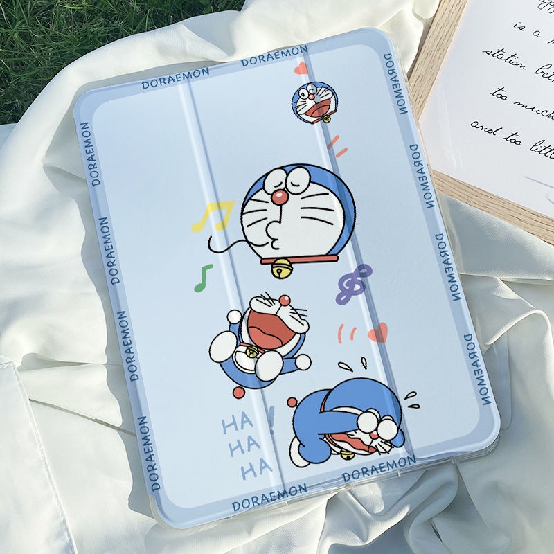 Ốp Máy Tính Bảng TPU Mềm Hình Doraemon Dễ Thương Có Khe Đựng Bút Cho iPad GEN7 / 8 / 9 Air4 Air5 Pro11 "Pro12.9" 2020 / 2021 mini6