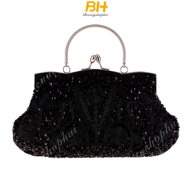 Túi Xách Nữ Thêu Hoa Ngọc Trai Thời Trang Mới