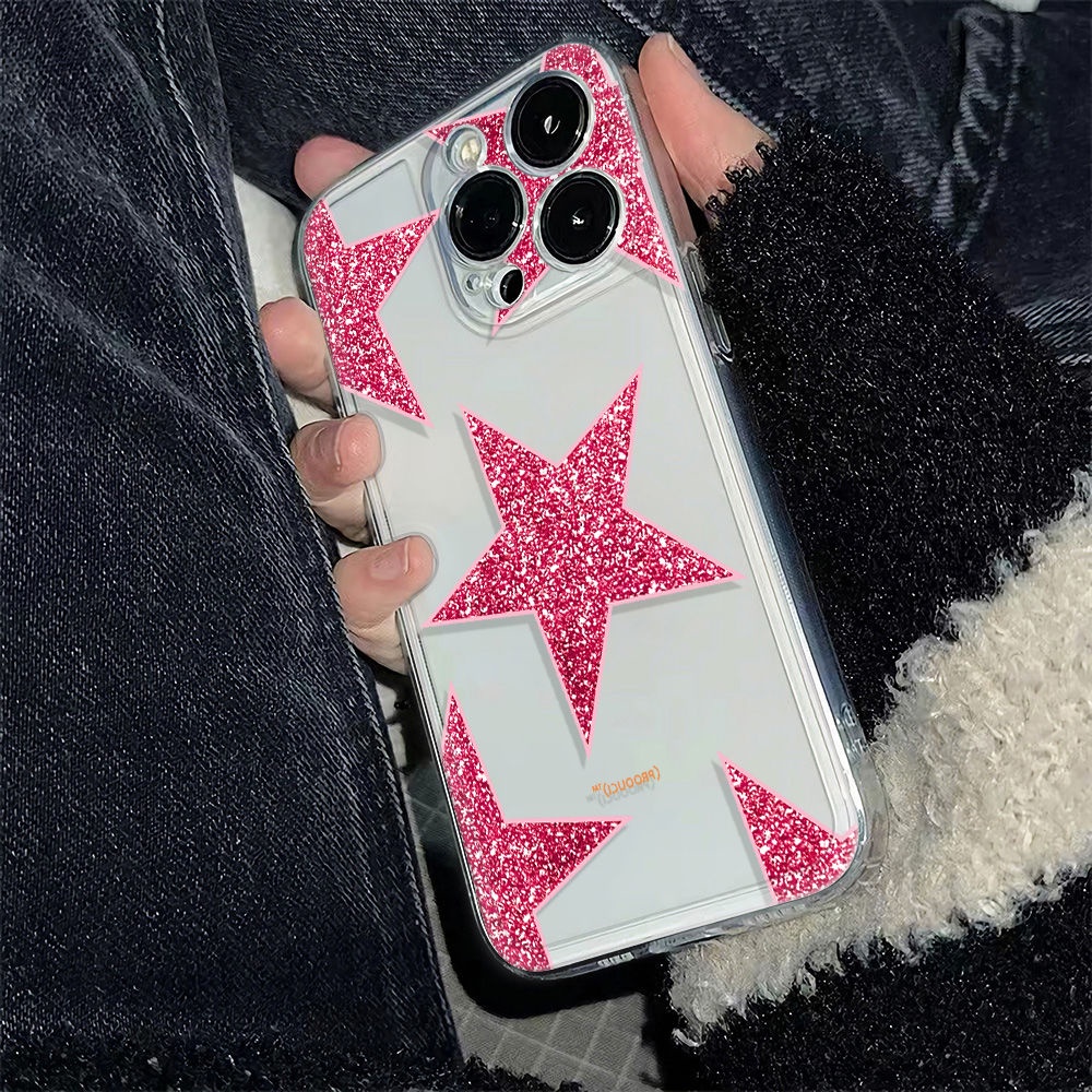 ✅Ốp Điện Thoại Mềm Chống Sốc Họa Tiết Lấp Lánh 6In Cho Iphone 78 6In 14pro max13 1211 plus 5WGW