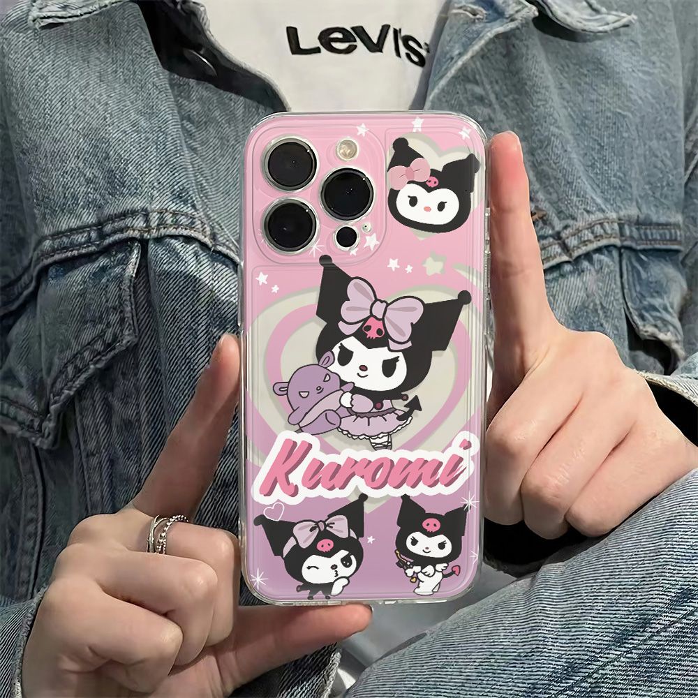 ✅Ốp Điện Thoại Mềm Chống Sốc Phong Cách Kuromi Đơn Giản Cho Iphone 11iPhone12 14Pro6In13 78maxplus ZPPQ