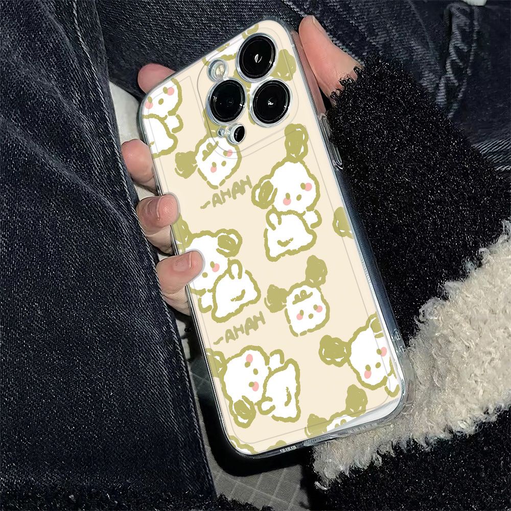✅Ốp Điện Thoại Dẻo Họa Tiết Hoạt Hình Chú Chó Dễ Thương Chống Sốc Cho iPhone1213 6Inmax14Pro11 78