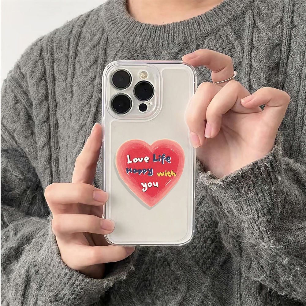 ✅Ốp Điện Thoại Mềm Chống Sốc Họa Tiết Trái Tim 78 plus 13 Phong Cách Đơn Giản Cho Iphone 1214Pro Max116In