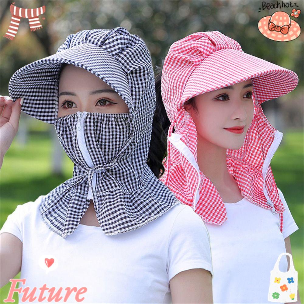 Mũ Chống Nắng Kèm Tấm Che Mặt Và Cổ Tiện Dụng Thời Trang Mùa Hè